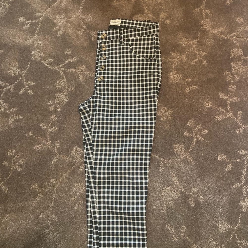 Urban Outfitters black and white checkered/plaid pants